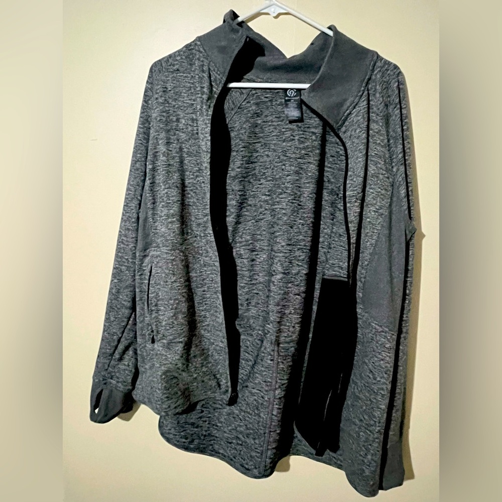 Women’s champion gray athletic zip up jacket